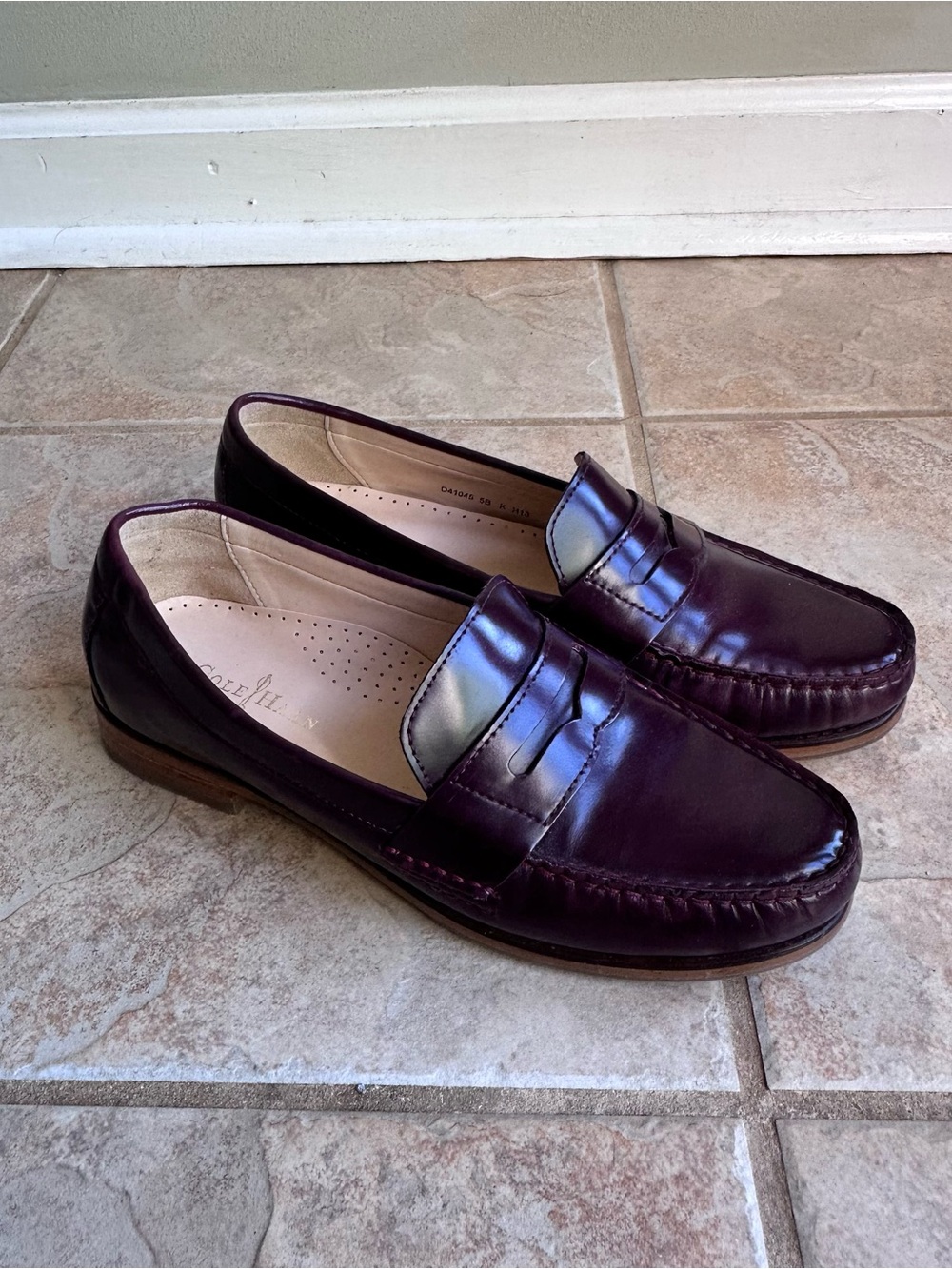 Cole Haan Shoes Leather Pinch Penny Burgundy